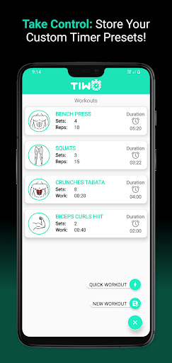 Android application TIWO: Workout Timer Interval screenshort