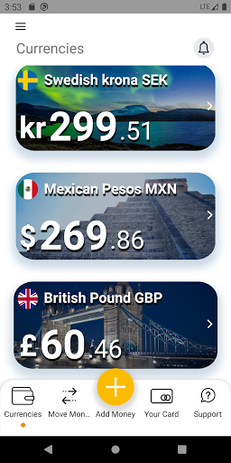 Android application Hays Travel Currency Card screenshort