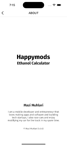 Happymods Ethanol Calculator Screen 2