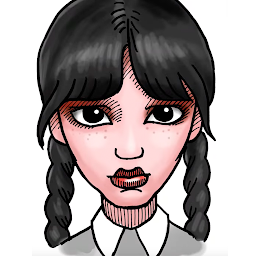 Icon image How to draw Wednesday Addams