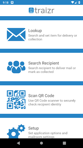 Traizr Mailroom Screen 3