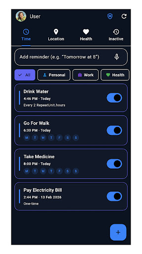 Sync Reminder App ekran görüntüsü