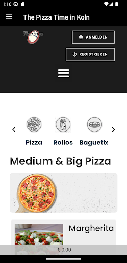 Android application The Pizza Time in Koln screenshort