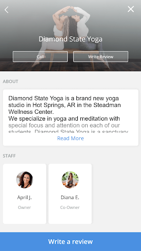 Android application Diamond State Yoga screenshort