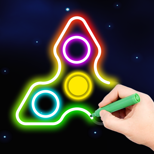 Finger Spinner: Glow Art Draw Unduh di Windows