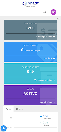 Android application GIGABITPY screenshort