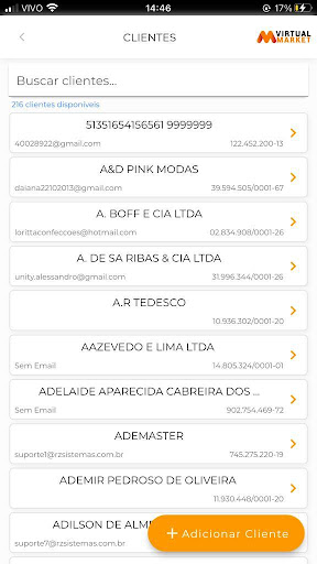 Virtual Market - Representante Screen 2