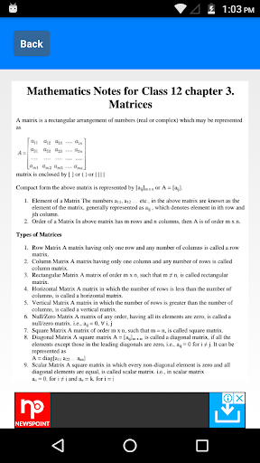 Class 12 Maths CBSE Screen 3