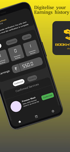 BookMyWash Partner App Screen 2