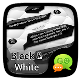 (FREE)GO SMS BLACK&WHITE THEME icon