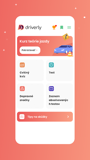 Android application Autoškola do vrecka screenshort