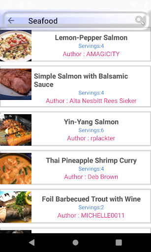 Android application 30 minute dinner screenshort