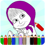 How To Color Masha and Bear icon
