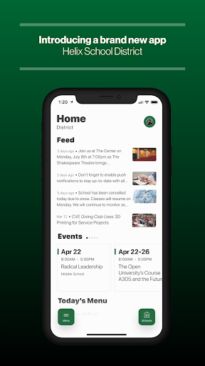 Android application Helix School District screenshort