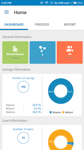 Android application Microfin360 screenshort