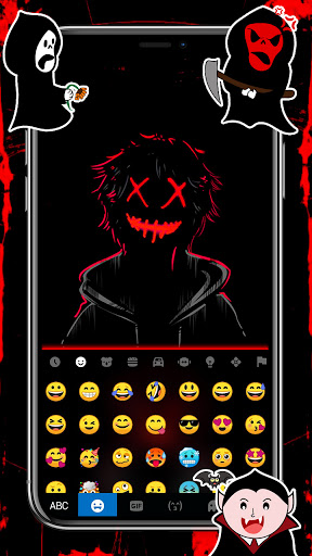Creepy Maskman Keyboard Backgr Screen 3