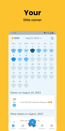 Android application Little Corner: Daily Journal screenshort