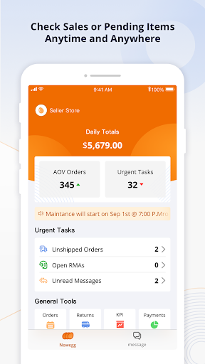 Screenshot of Newegg Seller