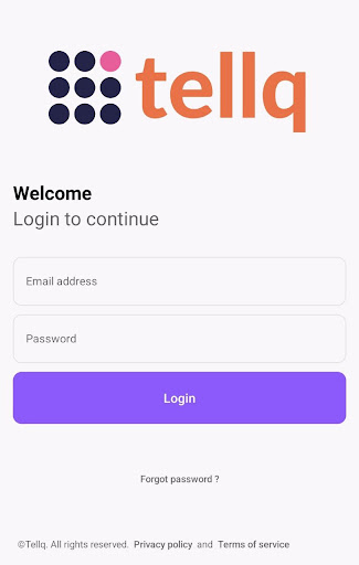 Android application Tellq screenshort
