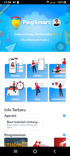 Android application PingSmart OrangTua screenshort