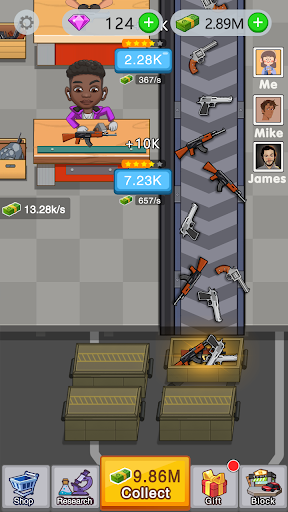 Android application Gun Idle Tycoon screenshort
