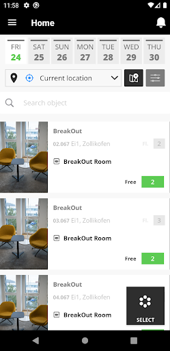 Android application Swiss dashwork screenshort