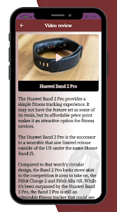 Huawei Band 2 Pro watch Guide