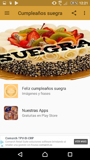Android application PRECIADA SUEGRA FELIZ CUMPLE screenshort
