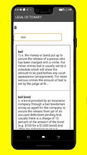 Legal Dictionary Screen 3