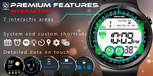 Digital One Watch Face APK (مدفوع) 5