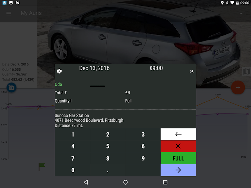 Screenshot of MyFuelLog2: My car statistics