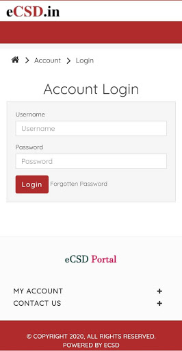 Android application eCSD.in screenshort