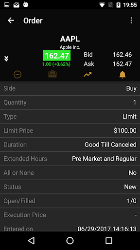 Android application Wedbush EOS screenshort