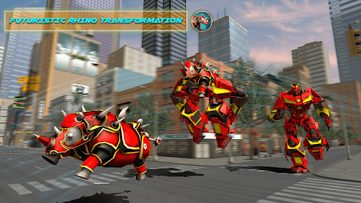 Rinoceronte robô carro transformando jogo - Baixar APK para Android