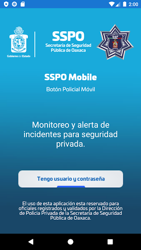 Android application Alerta policial screenshort