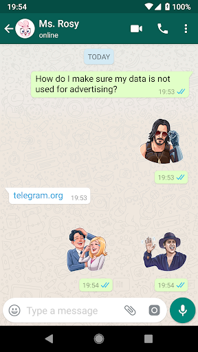 Android application Celebrities Stickers 2 - WASti screenshort