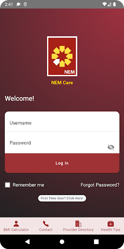 Android application NEM Health Mobile screenshort