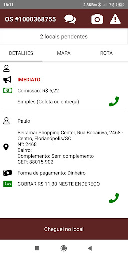 Android application Entregas Imediato - Entregador screenshort