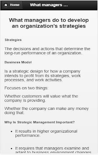 Strategic management Screen 2