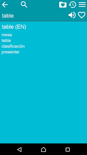 Spanish English Dictionary Screen 3