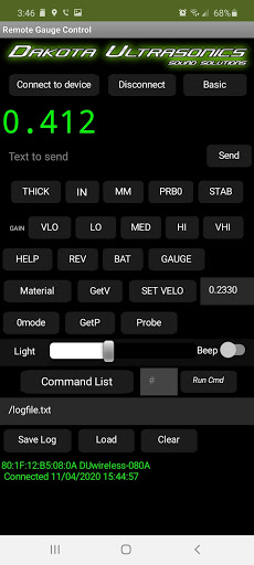 Android application DU Remote Gauge Control screenshort