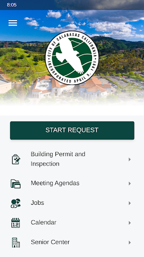 Android application Connect with Calabasas screenshort
