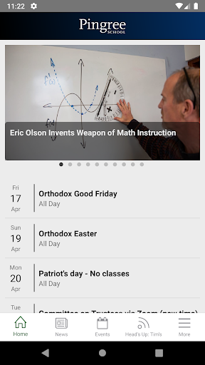 Android application Pingree School screenshort