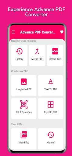 Android application Advance Pdf Converter screenshort