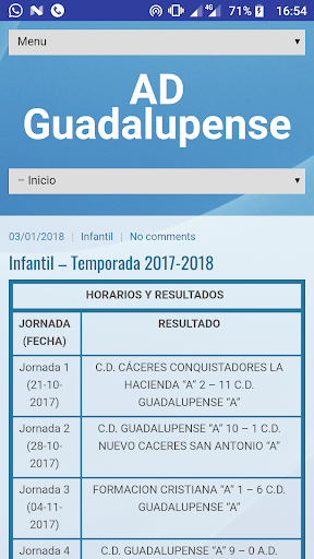Android application AD Guadalupense screenshort