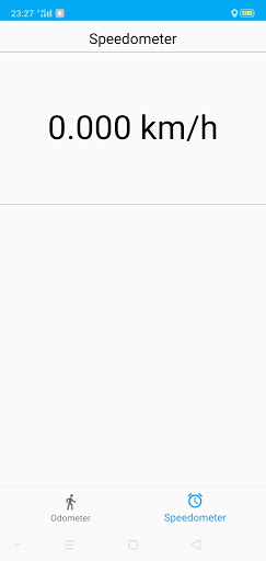 Android application Odometer and Speedometer screenshort