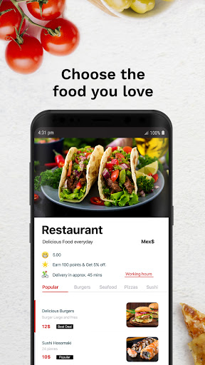 Menu2go Screen 2