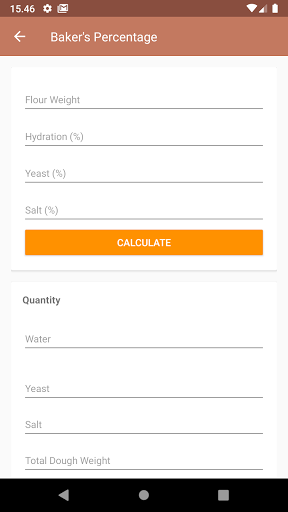 Bakers Calculator Screen 2