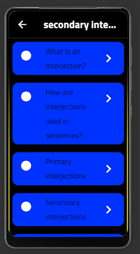 secondary interjections Screen 2