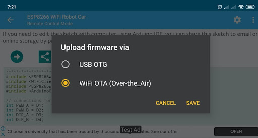ESP8266 WiFi Robot Car Screen 3